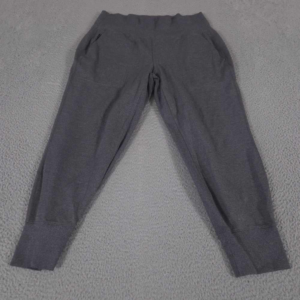 Athleta Pants Womens L Petite Venice High Rise Jogger Nylon Blend Zip Pockets